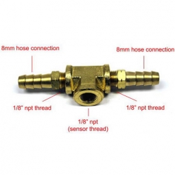 Prosport Fuel Pressure Gauge Sender T-Fitting Adapter