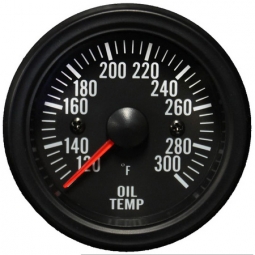 Prosport Clear Lens WaterProof Electric Oil Temp Gauge (52mm, White LED)
