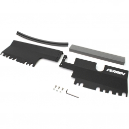 Perrin Radiator Shroud (Without OEM Intake Scoop, Wrinkle Black), '15-'21 WRX & STi