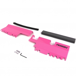 Perrin Radiator Shroud (Without OEM Intake Scoop, Hyper Pink), '15-'21 WRX & STi