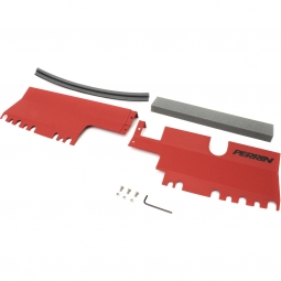 Perrin Radiator Shroud (Without OEM Intake Scoop, Wrinkle Red), '15-'21 WRX & STi