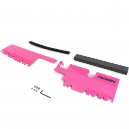 Perrin Radiator Shroud (With OEM Intake Scoop, Hyper Pink), '15-'21 STi & '15-'21 WRX