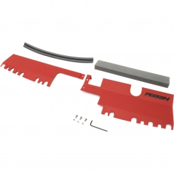 Perrin Radiator Shroud (With OEM Intake Scoop, Wrinkle Red), '15-'21 STi & '15-'21 WRX