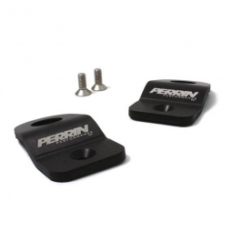 Perrin Upper Radiator Bracket Set (Black), '08-'21 WRX & '08-'21 STi