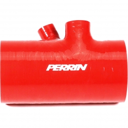 Perrin 3" Turbo Inlet Hose w/ Nozzle (Short, Red), 2022-2026 WRX