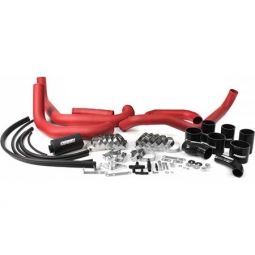 Perrin Front Mount Intercooler Red Tubes/Black Couplers (NO IC CORE), '08-'14 WRX
