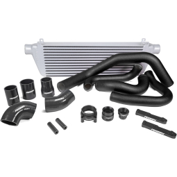 Perrin Front Mount Intercooler Kit (Black Tubes & Silver Core), '22-'26 WRX