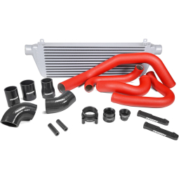 Perrin Front Mount Intercooler Kit (Red Tubes & Silver Core), '22-'26 WRX