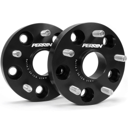 Perrin Wheel Spacers (25mm, 5x114.3, 56.1mm Hub, Pair/2, Black), '05-'21 STi & '15-'25 WRX