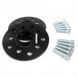 Perrin Wheel Spacers w/ Studs (7mm, 5x100 & 5x114.3, Pair/2, Black), '04-'21 STi & '02-'26 WRX