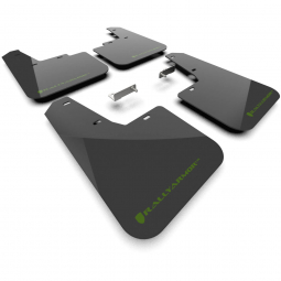 Rally Armor UR Mud Flaps (Black w/ Dark Green Logo), 2026 Outback
