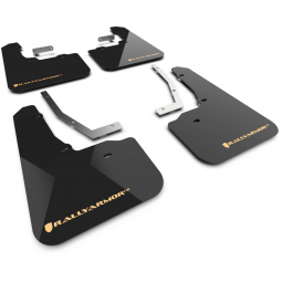 Rally Armor UR Mud Flaps (Black w/ Wild Orange Logo), '26 Forester Wilderness