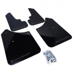 Rally Armor UR Mud Flaps (Black w/ Grey Logo), 2003-2008 Forester