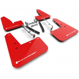 Rally Armor UR Mud Flaps (Red w/ White Logo), 2023-2025 GR Corolla