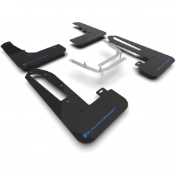 Rally Armor UR Mud Flaps (Black w/ Light Blue Logo), '23-'25 Civic Type R