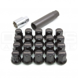 Rays M12x1.50 5 Holes 16pcs Nut, 4pcs Lock Nut, 1 Adapter & 1 Lock Nut Key - Black