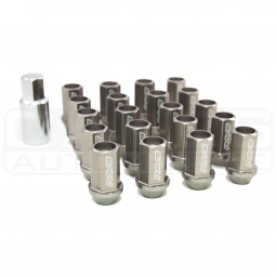 Rays Dura-Nut L42 Straight Type Lugs (12x1.5mm, 16 Lugs + 4 Locks, Gunmetallic)