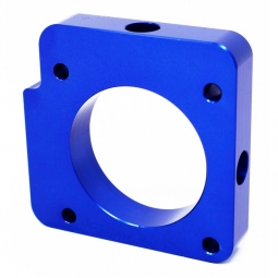 Torque Solution Throttle Body Spacer (Blue), '06-'14 WRX & '04-'21 STi