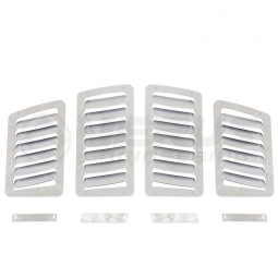 Verus Slanted Hood Louver Kit, Bare Aluminum, 2013-2020 BRZ/FR-S/86