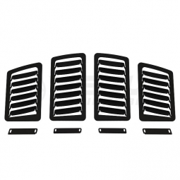 Verus Slanted Hood Louver Kit, Powder Coated Black, '13-'20 BRZ/FR-S/86
