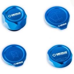 Verus Engine Bay Cap Kit w/ FHS Style Oil Cap (Anodized Blue), '15-'21 WRX & '13-'20 BRZ/FR-S/86