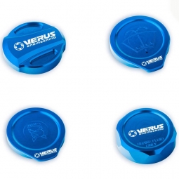 Verus Engine Bay Cap Kit w/ RLA Style Oil Cap (Anodized Blue), '15-'21 WRX & '13-'20 BRZ/FR-S/86