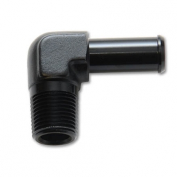 Vibrant 1/8 NPT to 1/4" Barb Straight Fitting 90 Deg Adapter (Aluminum)