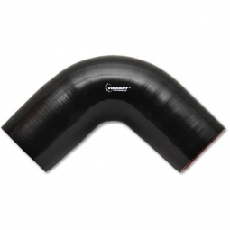 Vibrant Silicone 90 Degree Elbow Coupler (3in I.D. x 8in Leg Length) Black